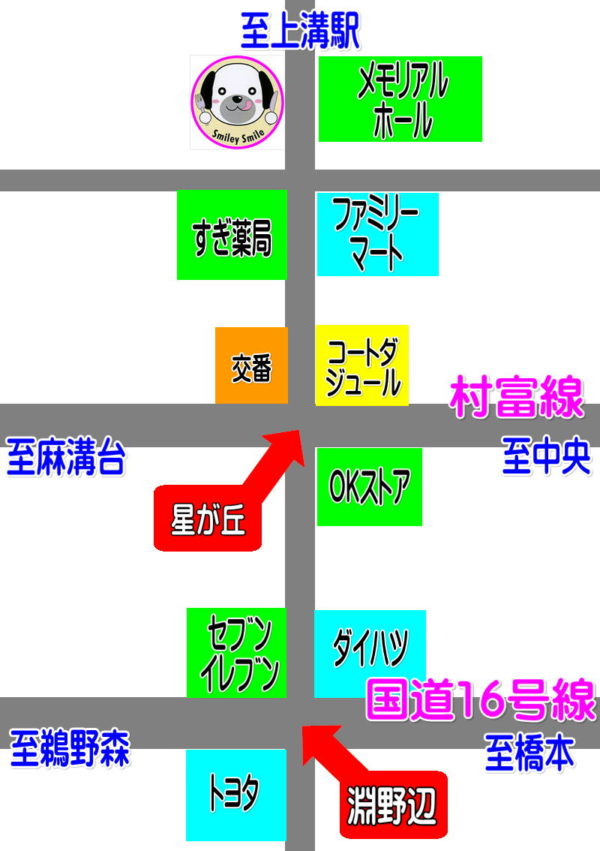 国道16号線からのマップ